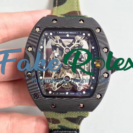 Replica Richard Mille RM50-27-01 NTPT KV Black Forged Carbon Black & Skeleton Dial M9015