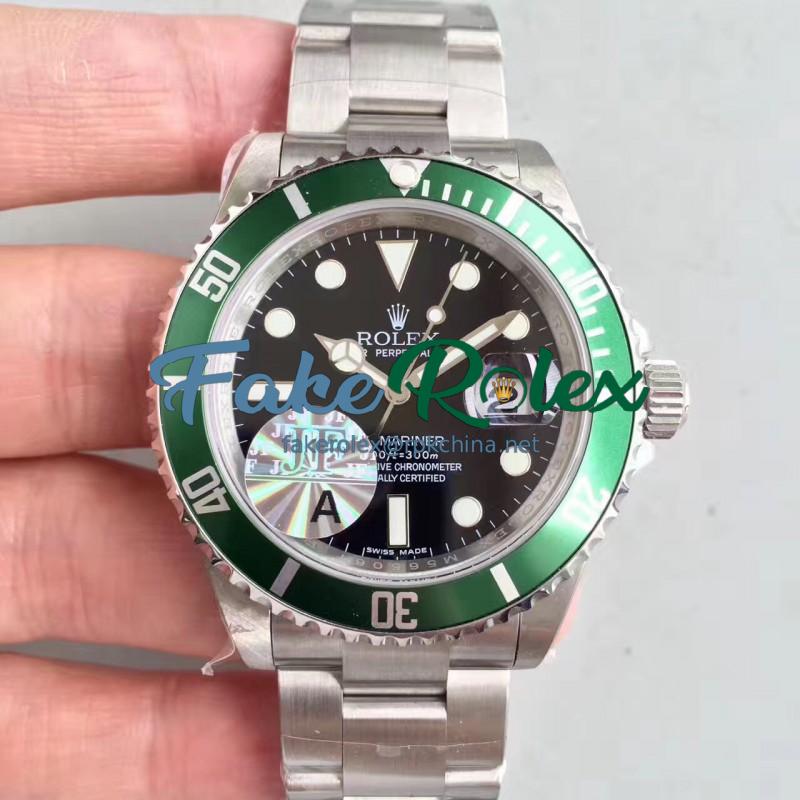 Replica Rolex Submariner Date 16610LV 50TH Anniversary JF Stainless Steel Black Dial swiss 3135