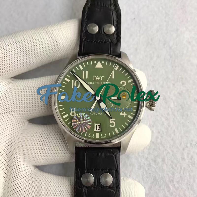 Replica IWC Big Pilot Zeeg & Cerlati IW500407 YL Stainless Steel Green Dial Swiss 51111