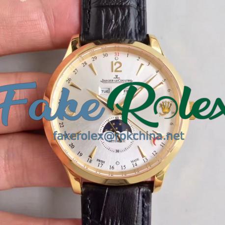 Replica Jaeger-LeCoultre Master Calendar 1552520 BF Yellow Gold Silver Dial Swiss Caliber 866/1