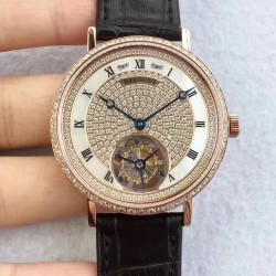 Replica Breguet Grand Complication Tourbillon JL Rose Gold & Diamonds Diamond Dial Swiss Caliber 558