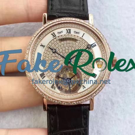 Replica Breguet Grand Complication Tourbillon JL Rose Gold & Diamonds Diamond Dial Swiss Caliber 558