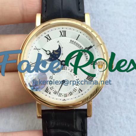 Replica Breguet Classique Moonphase 4434 VF Yellow Gold Silver Dial Swiss Caliber 5165R