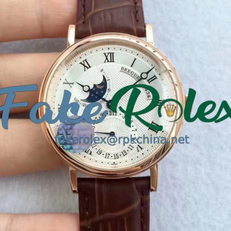 Replica Breguet Classique Moonphase 4434 VF Rose Gold Silver Dial Swiss Caliber 5165R