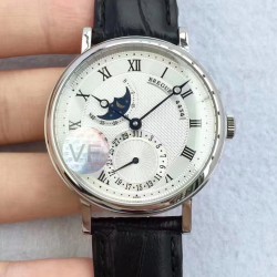 Replica Breguet Classique Moonphase 4434 VF Stainless Steel Silver Dial Swiss Caliber 5165R