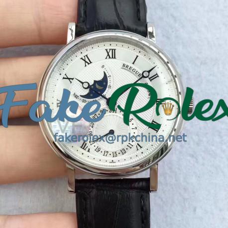 Replica Breguet Classique Moonphase 4434 VF Stainless Steel Silver Dial Swiss Caliber 5165R