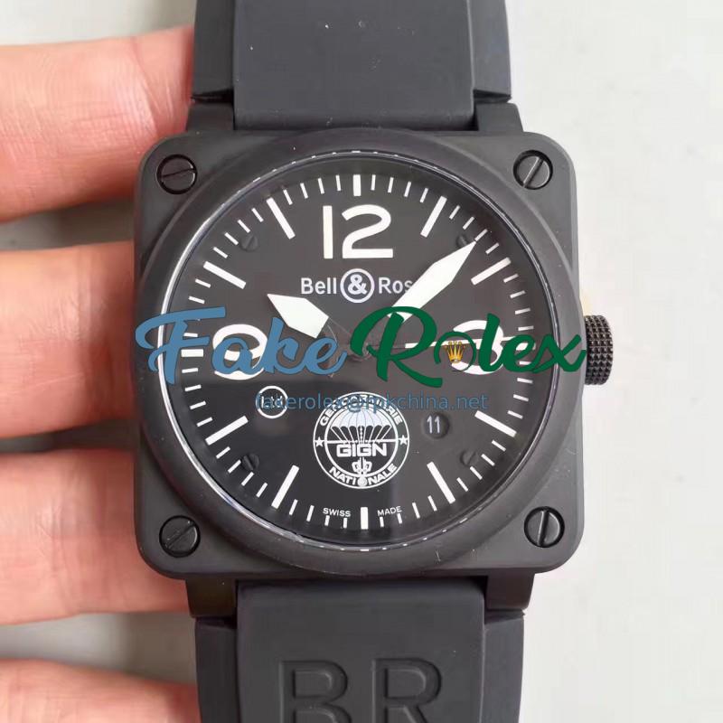 Replica Bell & Ross BR 03-92 GIGN ZF PVD Black Dial M9015