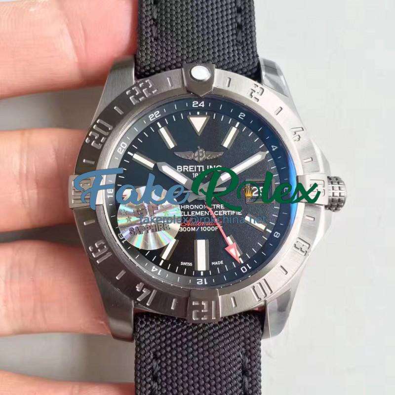 Replica Breitling Avenger II GMT A3239010/BF04/109W/M20BASA.1 GF Stainless Steel Black Dial Swiss 2836-2