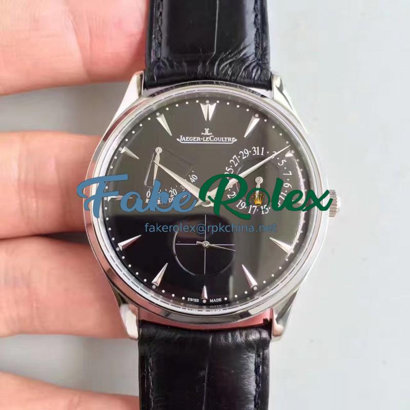 Replica Jaeger-LeCoultre Master Ultra Thin Reserve de Marche 1378480 ZF Stainless Steel Black Dial Swiss Caliber 938