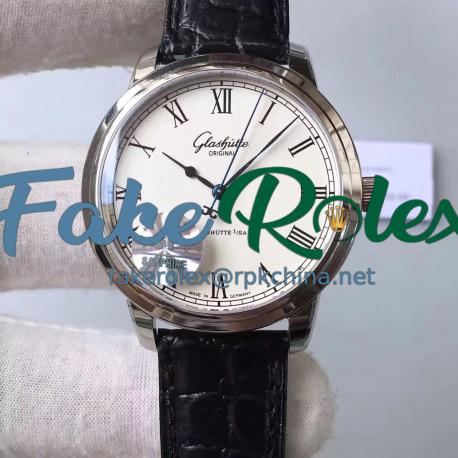 Replica Glashutte Original Senator Excellence V4 1-39-52-01-02-04 GF Stainless Steel White Dial Swiss Caliber 39-52