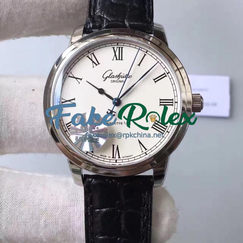 Replica Glashutte Original Senator Excellence V4 1-39-52-01-02-04 GF Stainless Steel White Dial Swiss Caliber 39-52