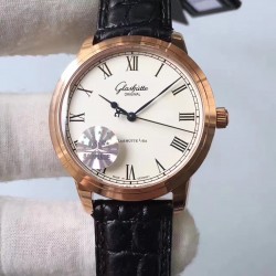 Replica Glashutte Original Senator Excellence V4 1-39-52-01-01-04 GF Rose Gold White Dial Swiss Caliber 39-52