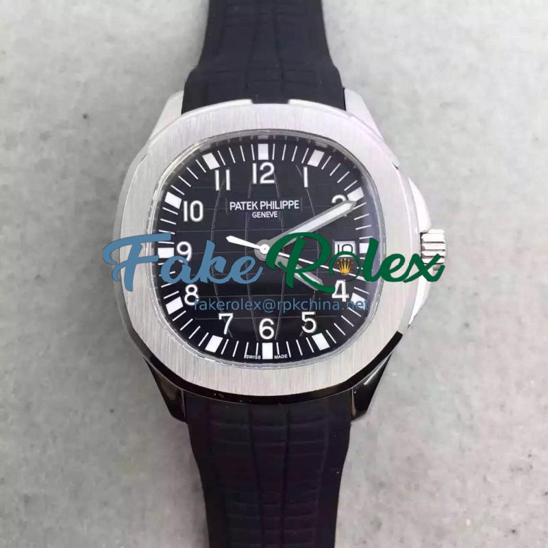 Replica Patek Philippe Aquanaut Jumbo 5167A-001 MK Stainless Steel Black Dial Swiss 324SC