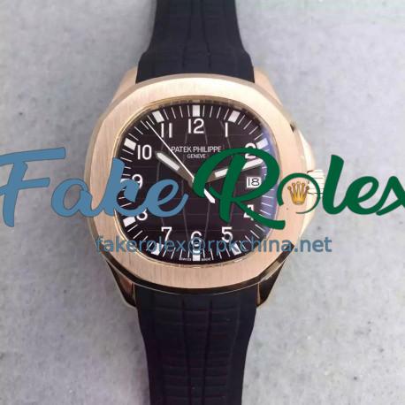 Replica Patek Philippe Aquanaut Jumbo 5167R-001 MK Rose Gold Brown Dial Swiss 324SC