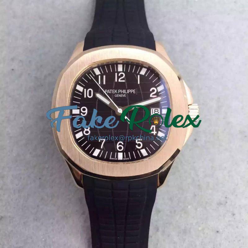 Replica Patek Philippe Aquanaut Jumbo 5167R-001 MK Rose Gold Brown Dial Swiss 324SC