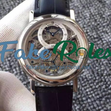 Replica Breguet Grand Complication Tourbillon AX Stainless Steel White Skeleton Dial Swiss Tourbillon