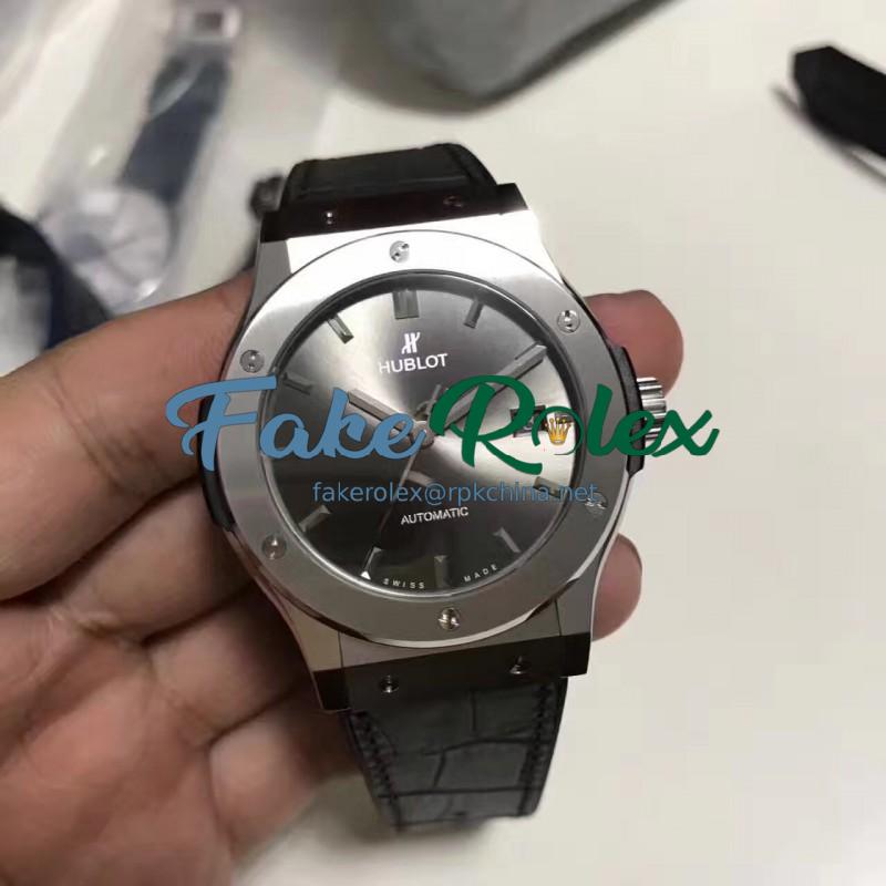 Replica Hublot Classic Fusion Racing Grey Titanium 511.NX.7071.LR JJ Titanium Grey Dial Swiss HUB1112