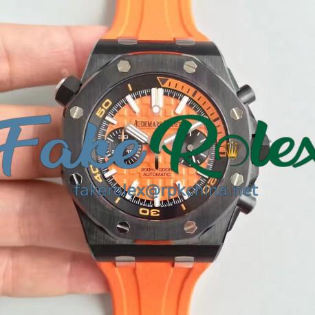 Replica Audemars Piguet Royal Oak Offshore Diver Chronograph 26703 JH Ceramic Orange Dial Swiss 3124