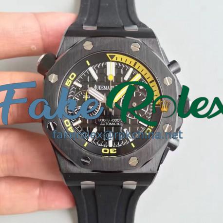 Replica Audemars Piguet Royal Oak Offshore Diver Chronograph 26703 JH Black Ceramic Black Dial Swiss 3124