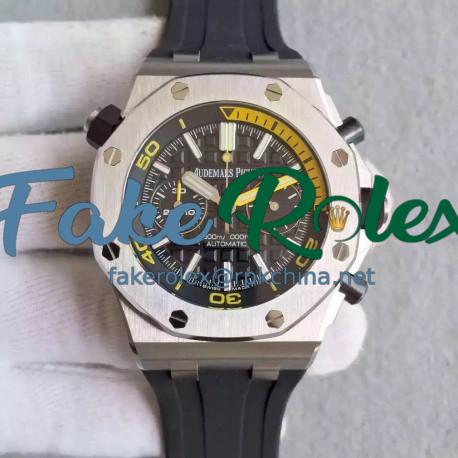 Replica Audemars Piguet Royal Oak Offshore Diver Chronograph 26703ST.OO JF Stainless Steel Black Dial Swiss 3124