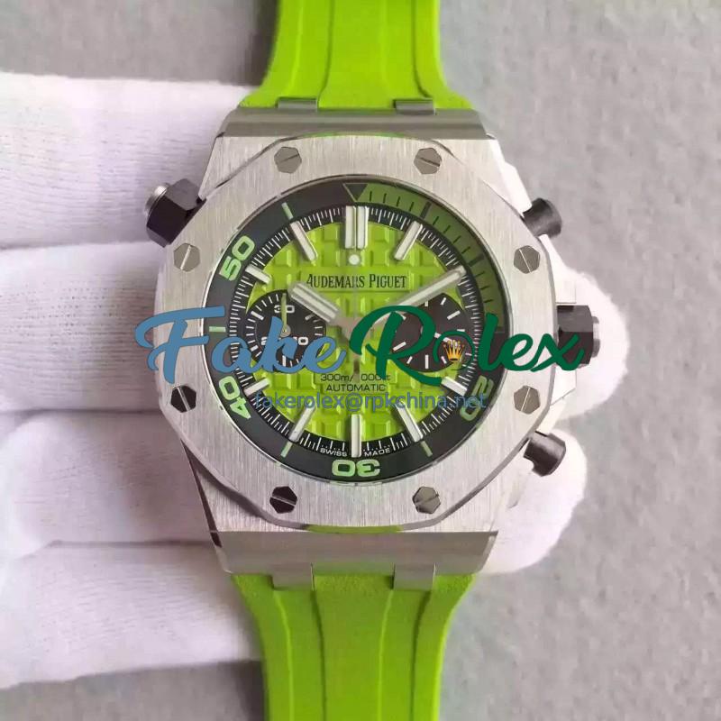 Replica Audemars Piguet Royal Oak Offshore Diver Chronograph 26703ST.OO.A038CA.01 JF Stainless Steel Green Dial Swiss 3124