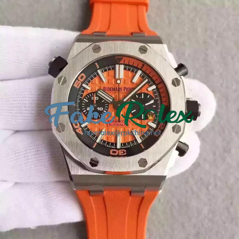 Replica Audemars Piguet Royal Oak Offshore Diver Chronograph 26703ST.OO.A070CA.01 JF Stainless Steel Orange Dial Swiss 3124