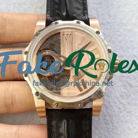 Replica Antoine Preziuso Monumental Tourbillon CY Stainless Steel & Rose Gold Rose Gold Skeleton Dial Swiss Caliber APG1928