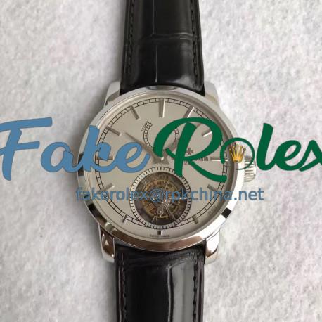 ReplicaVacheron Constantin Patrimony Traditionnelle 14-Day Tourbillon 89600 TF Stainless Steel White Dial Swiss 2260