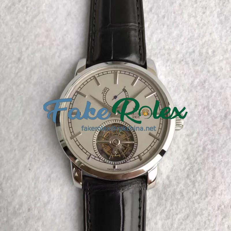 ReplicaVacheron Constantin Patrimony Traditionnelle 14-Day Tourbillon 89600 TF Stainless Steel White Dial Swiss 2260