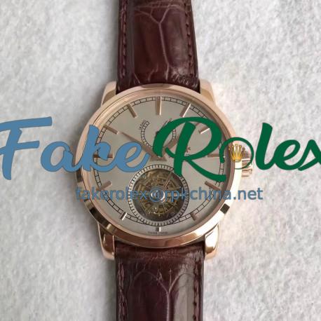 ReplicaVacheron Constantin Patrimony Traditionnelle 14-Day Tourbillon 89000 TF Rose Gold Grey Dial Swiss 2260