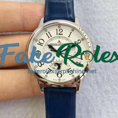 Replica Jaeger-LeCoultre Ladies Rendez-Vous Night & Day Medium 3448420 N Stainless Steel White Dial Swiss 898A/1