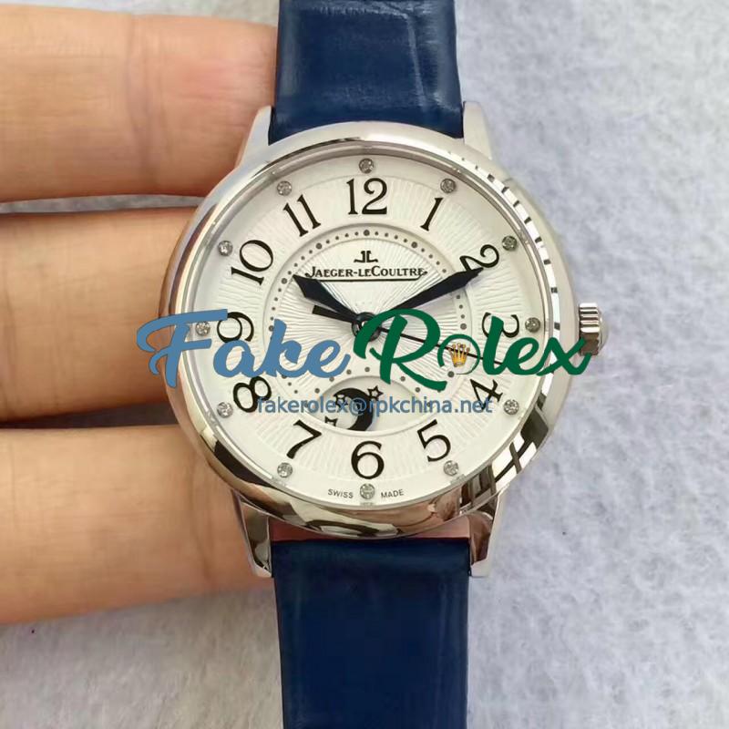 Replica Jaeger-LeCoultre Ladies Rendez-Vous Night & Day Medium 3448420 N Stainless Steel White Dial Swiss 898A/1