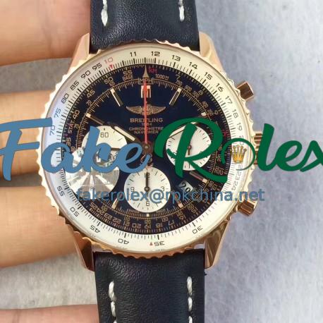 Replica Breitling Navitimer 01 RB012012.BA49.435X.R20BA.1 JF Rose Gold Blue Dial SWISS 7750