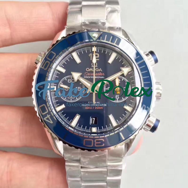 Replica Omega Seamaster Planet Ocean 600M Chronograph 215.30.46.51.03.001 JH Stainless Steel Blue Dial Swiss 9900