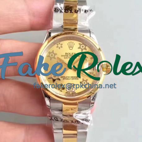 Replica Rolex Datejust 31 178243 31MM JF Stainless Steel & Yellow Gold Champagne Dial Swiss 2836-2