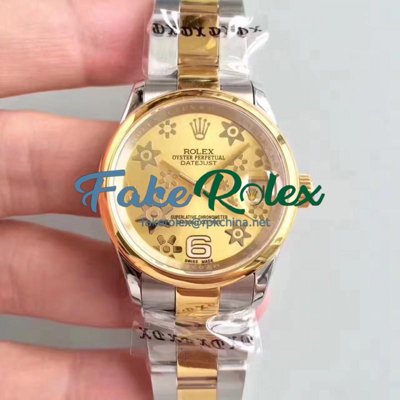 Replica Rolex Datejust 31 178243 31MM JF Stainless Steel & Yellow Gold Champagne Dial Swiss 2836-2