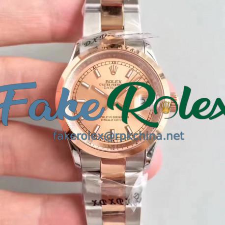 Replica Rolex Datejust 31 178241 31MM JF Stainless Steel & Rose Gold Champagne Dial Swiss 2836-2