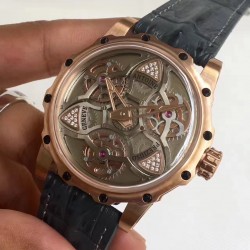 Replica Antoine Preziuso Tourbillon of Tourbillons LE Rose Gold Silver Skeleton Dial Swiss Caliber AFP-TTR-3X