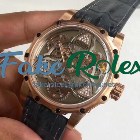 Replica Antoine Preziuso Tourbillon of Tourbillons LE Rose Gold Silver Skeleton Dial Swiss Caliber AFP-TTR-3X