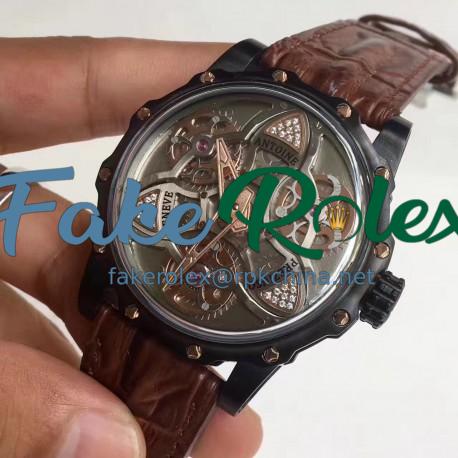 Replica Antoine Preziuso Tourbillon of Tourbillons LE PVD Silver Skeleton Dial Swiss Caliber AFP-TTR-3X