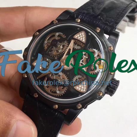 Replica Antoine Preziuso Tourbillon of Tourbillons LE PVD Black Skeleton Dial Swiss Caliber AFP-TTR-3X