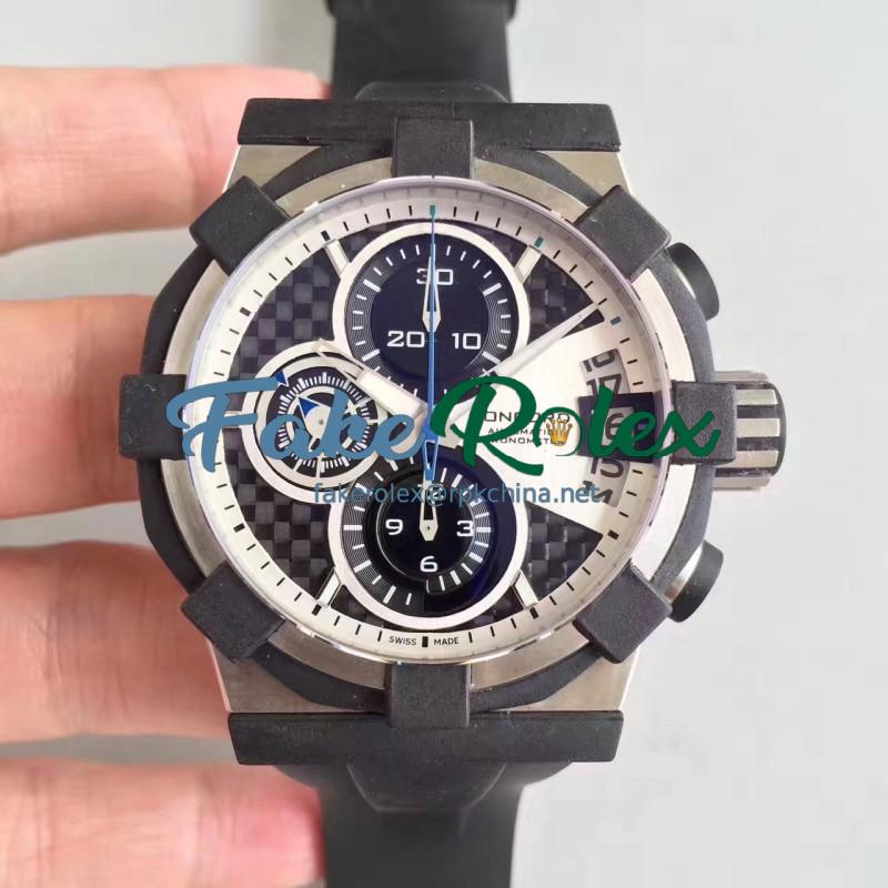 Replica Concord C1 Chronograph 0320005 N Stainless Steel & Black Rubber White Dial Swiss 7750