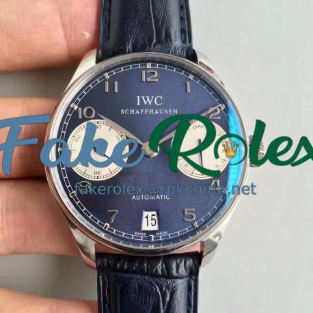 Replica IWC Portugieser Laureus IW500112 ZF Stainless Steel Blue Dial Swiss IWC 51011