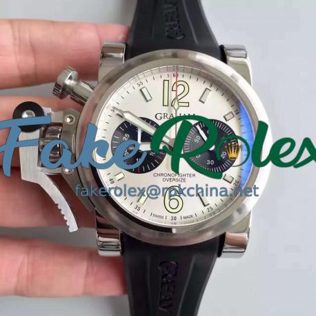 Replica Graham Chronofighter Oversize 20BR0V.B32A.K10N N Stainless Steel White Dial Swiss 7750