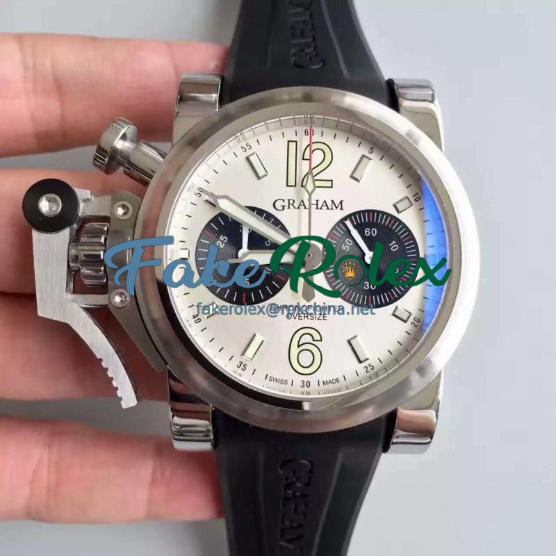 Replica Graham Chronofighter Oversize 20BR0V.B32A.K10N N Stainless Steel White Dial Swiss 7750