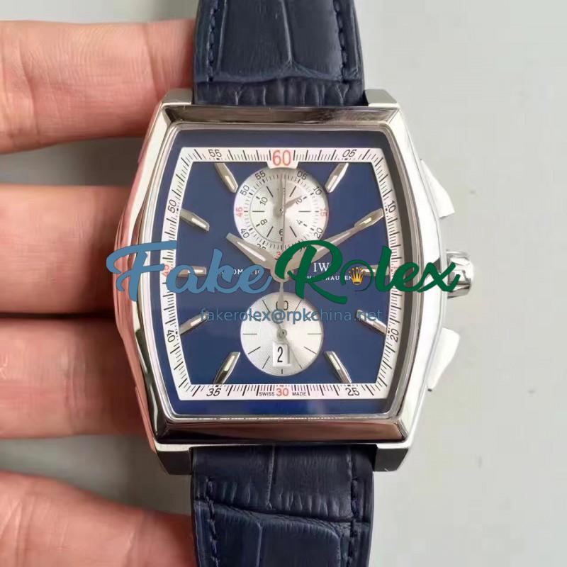 Replica IWC Da Vinci Chronograph IW376403 ZF Stainless Steel Blue Dial Swiss 89361