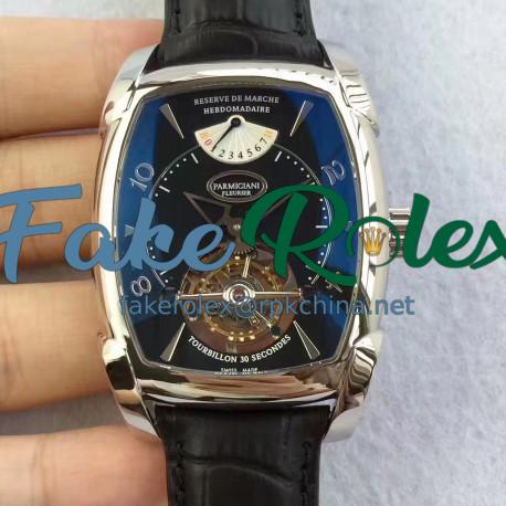 Replica Parmigiani Fleurier Kalpa Grande Tourbillon BM Stainless Steel Black Dial Swiss Tourbillon