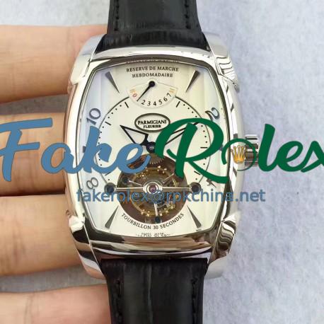 Replica Parmigiani Fleurier Kalpa Grande Tourbillon BM Stainless Steel White Dial Swiss Tourbillon