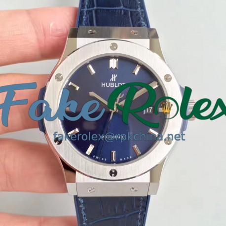 Replica Hublot Classic Fusion Titanium Blue 511.NX.7170.LR JJ Titanium Blue Dial Swiss HUB1112