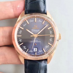 Replica Omega Globemaster Annual Calendar130.53.41.22.03.001 OM Rose Gold Blue Dial M9015